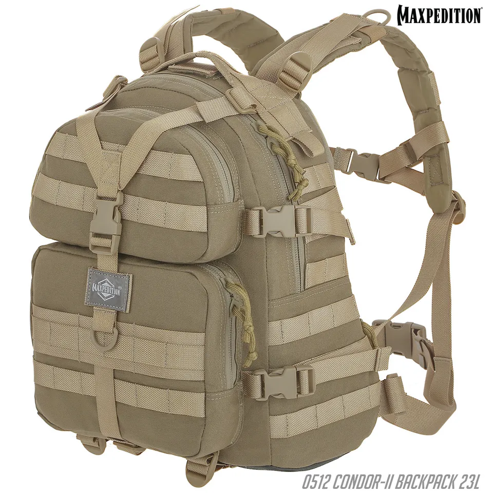 maxpedition-condor-ii-rucksack-23l-taktischer-rucksack-khaki image 1