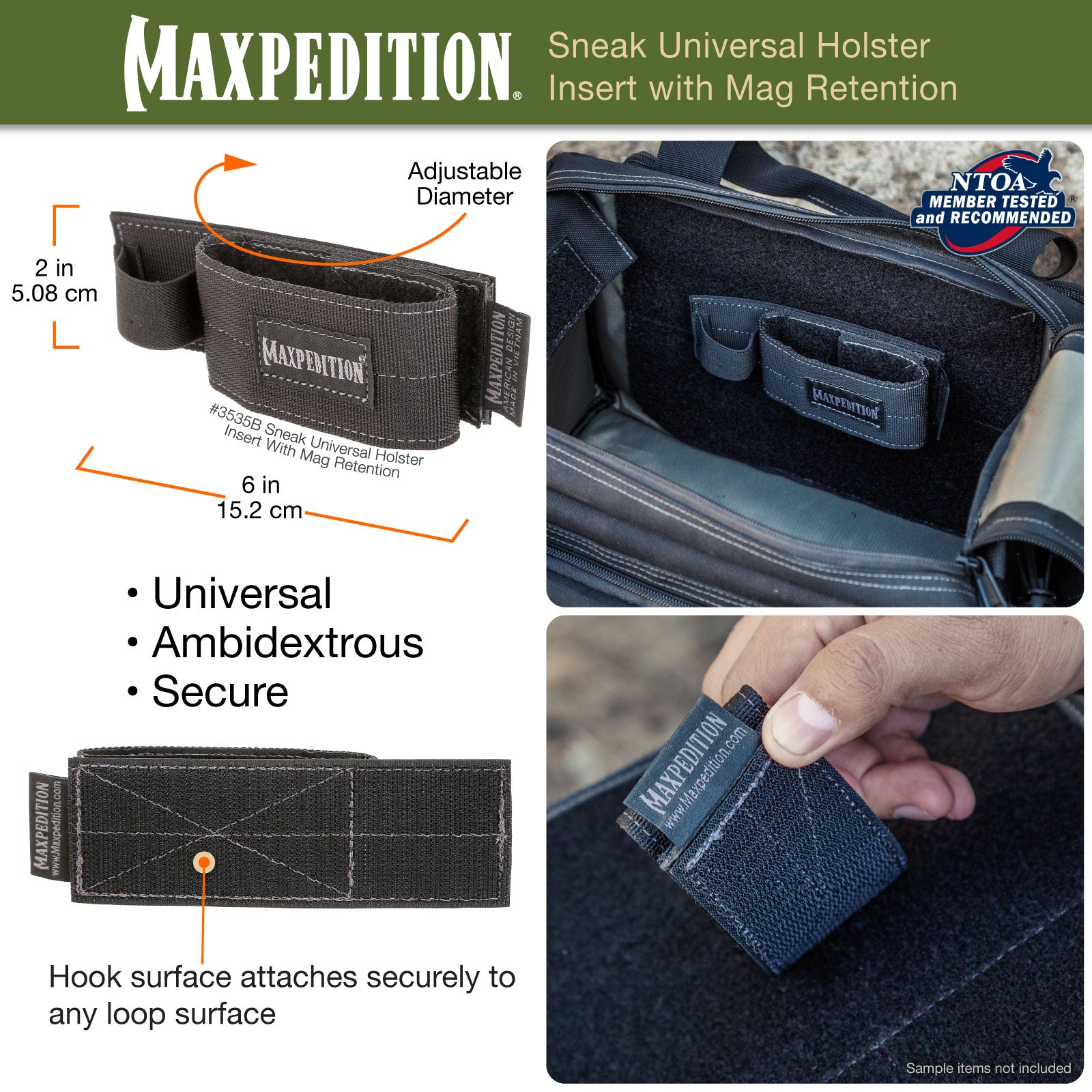 maxpedition-legacy-sneak-holster-einsatz-khaki-universal image 5