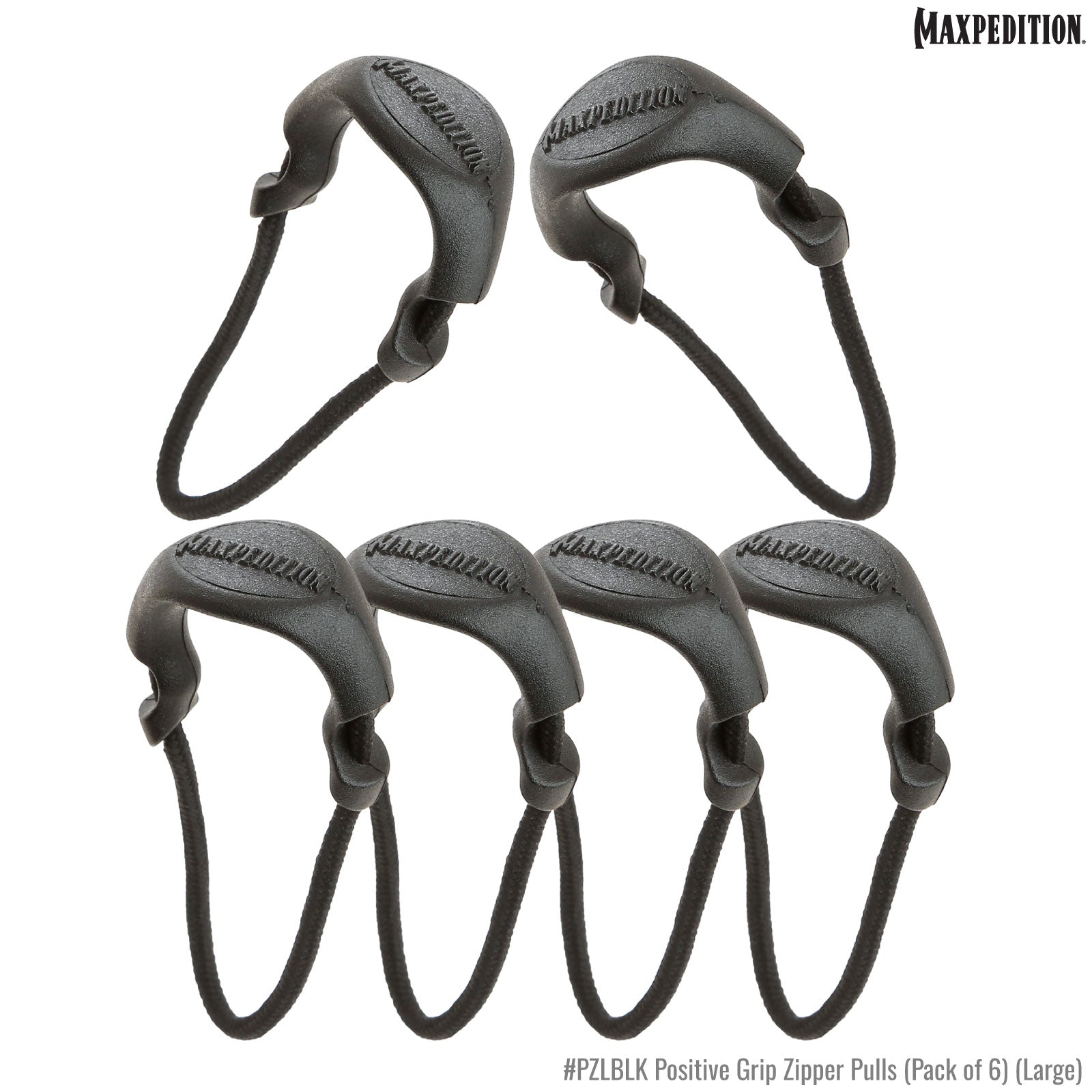 maxpedition-legacy-pzl-zipper-pulls-6er-reissverschluss-schwarz image 1