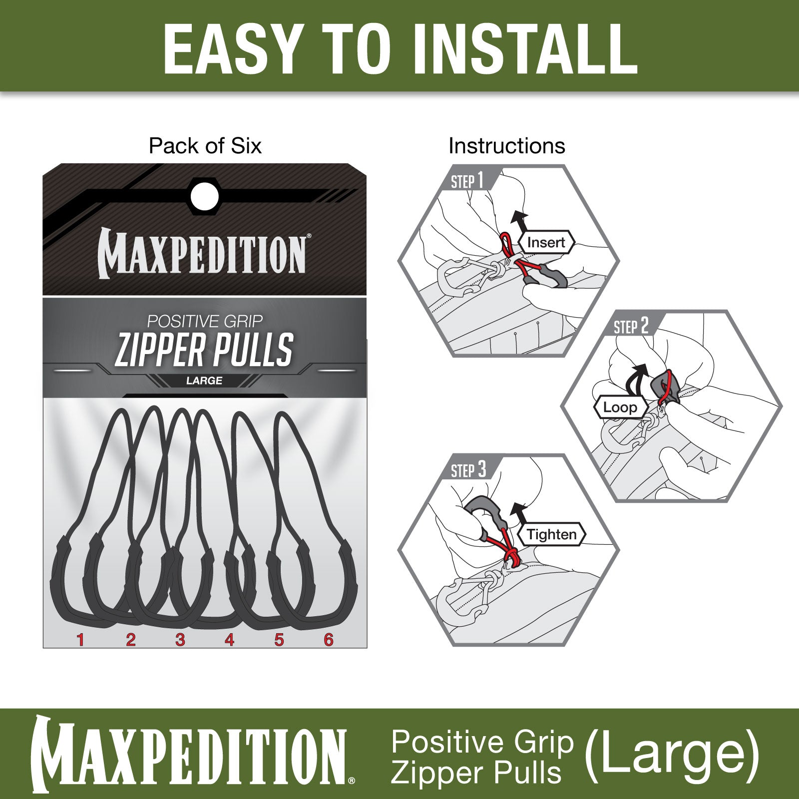 maxpedition-legacy-pzl-zipper-pulls-6er-reissverschluss-schwarz image 7