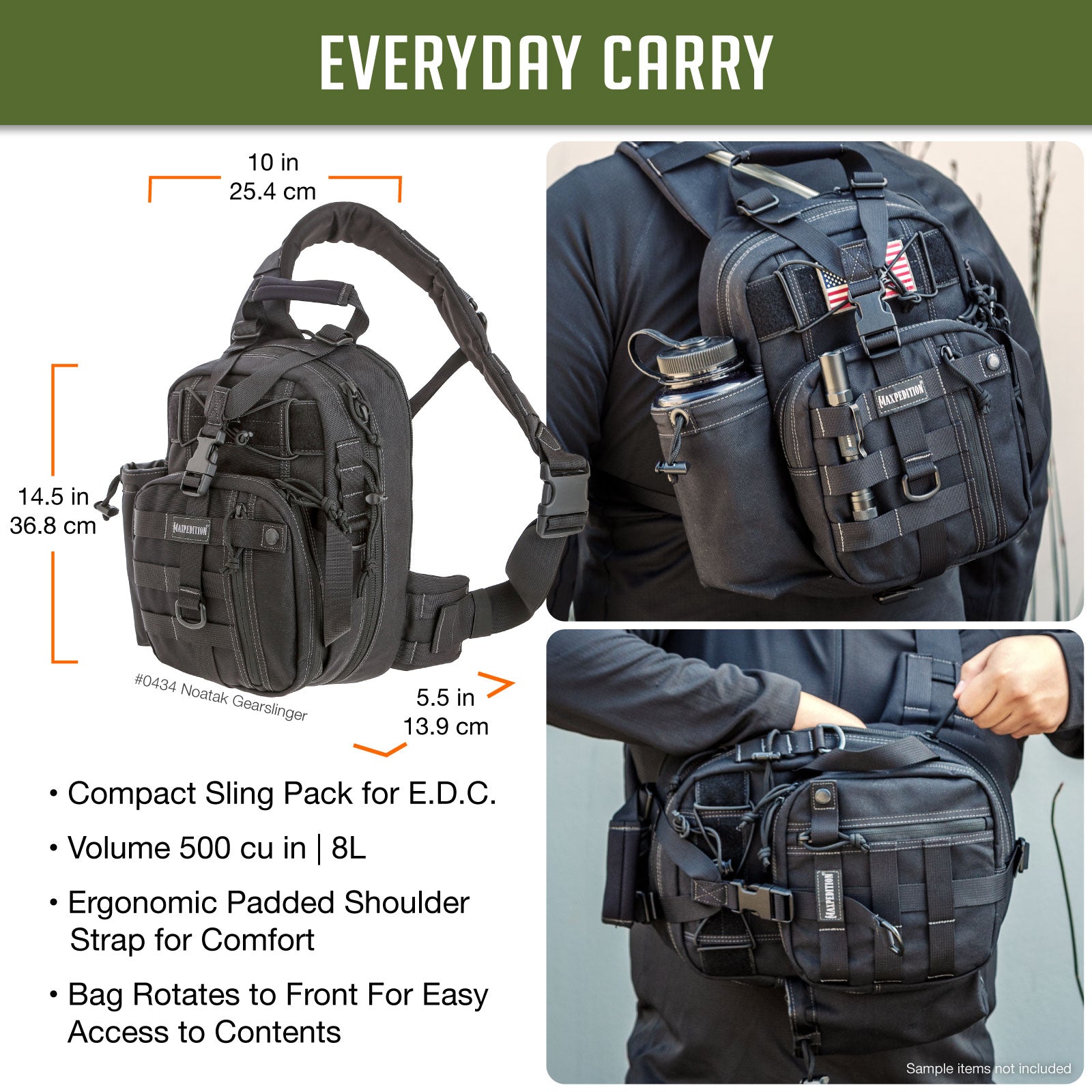 maxpedition-noatak-gearslinger-sling-pack-8l-black image 3