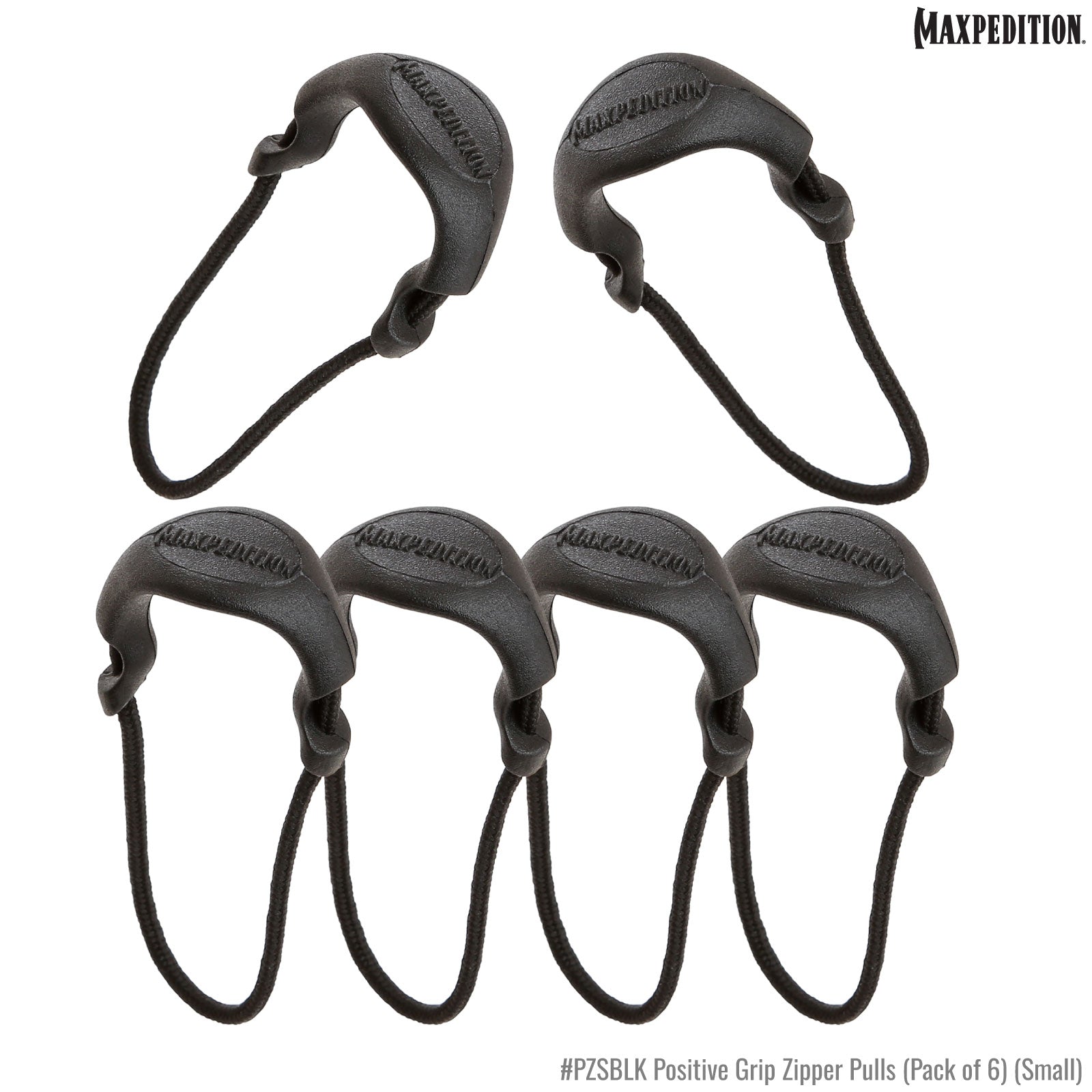 maxpedition-pzs-zipper-pulls-small-reissverschluss-6er-schwarz image 1