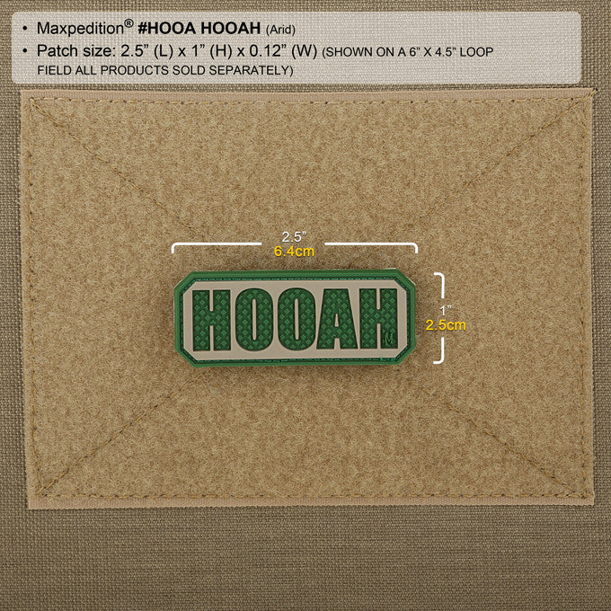 maxpedition-legacy-hooah-morale-patch-arid-pvc-schrift image 3