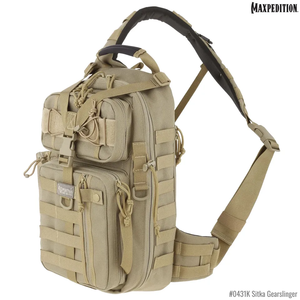 maxpedition-sitka-gearslinger-sling-pack-khaki-15l-laptop image 1