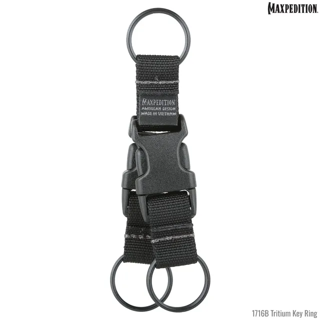 maxpedition-tritium-key-ring-schl-sselring-schwarz-nylon image 1