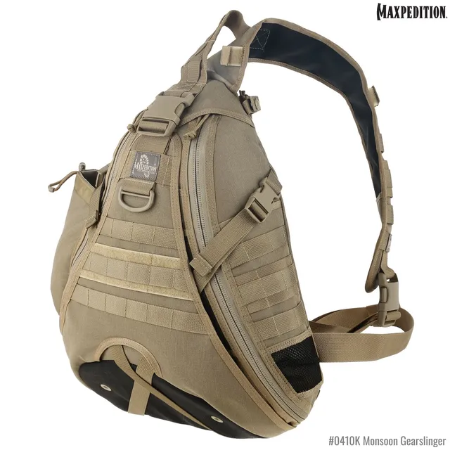 maxpedition-monsoon-gearslinger-sling-rucksack-khaki-16l image 1