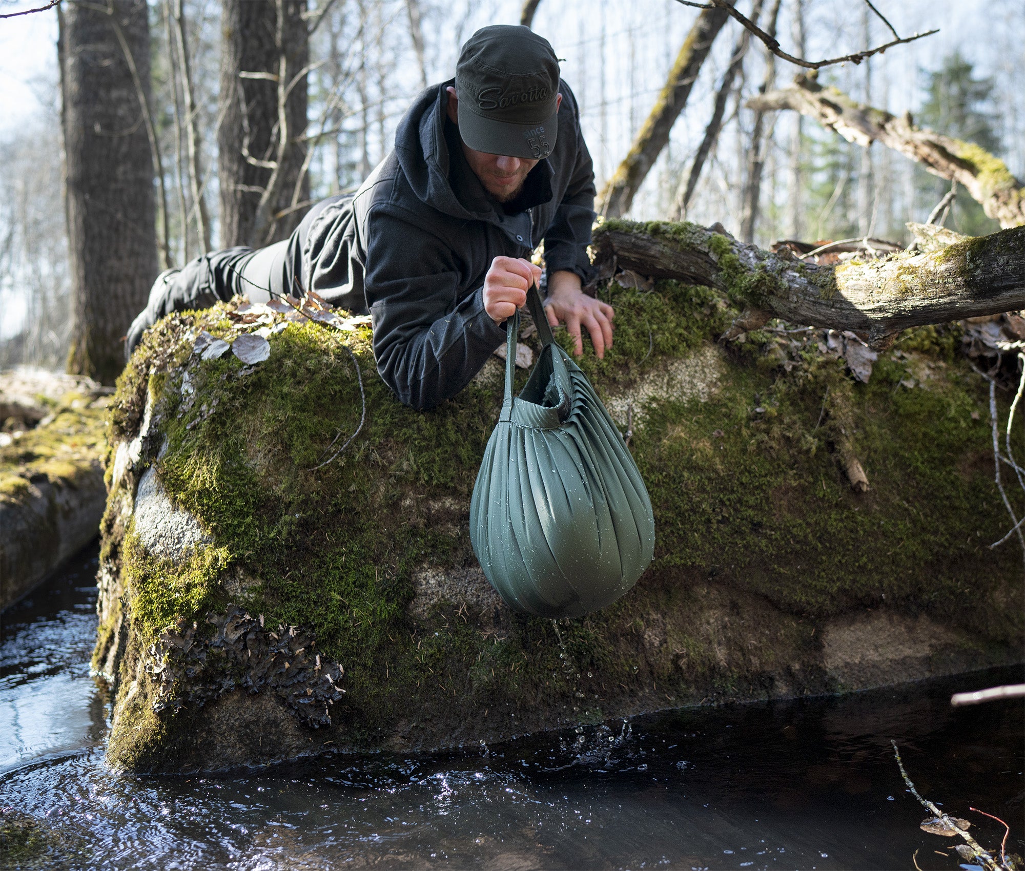 savotta-hawu-wasserbeutel-12l-gr-n-faltbarer-wassersack image 3