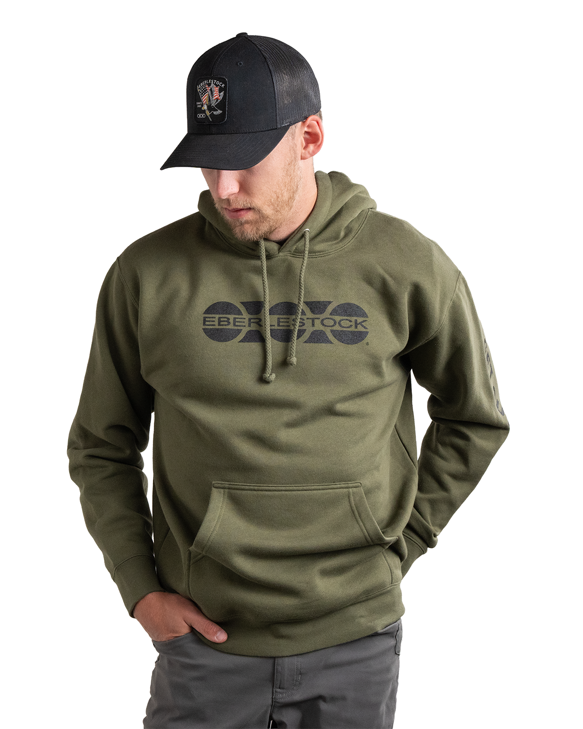 eberlestock-cascade-logo-hoody-charcoal-kapuzenpulli-baumwolle image 4