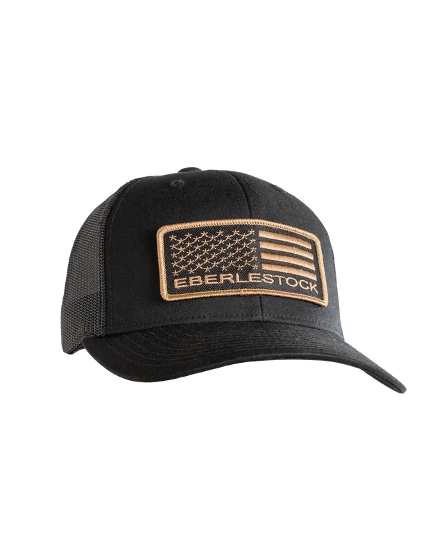 eberlestock-cascade-patriot-cap-schwarz-mit-flaggen-patch image 1