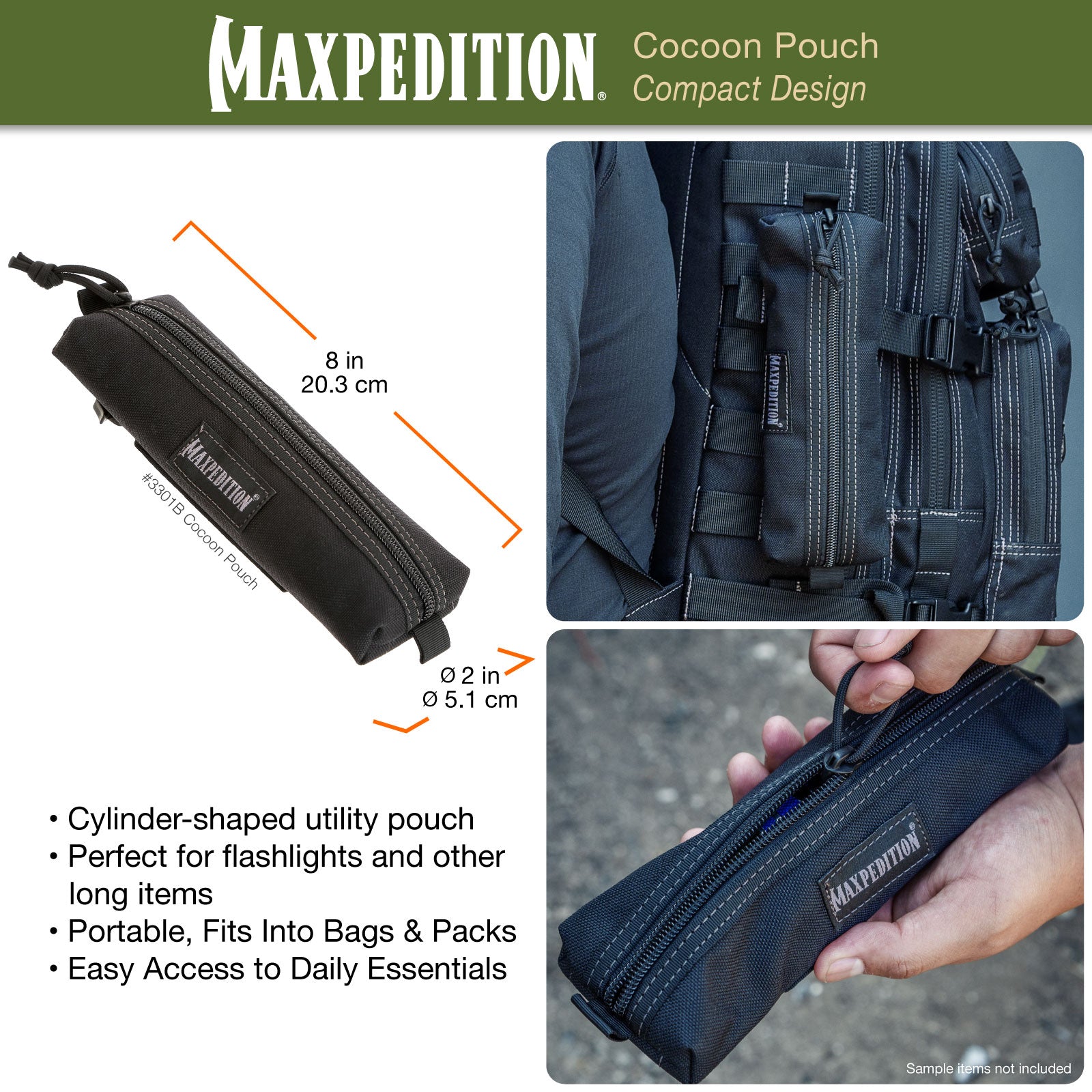 maxpedition-cocoon-pouch-molle-tasche-khaki-20cm image 4