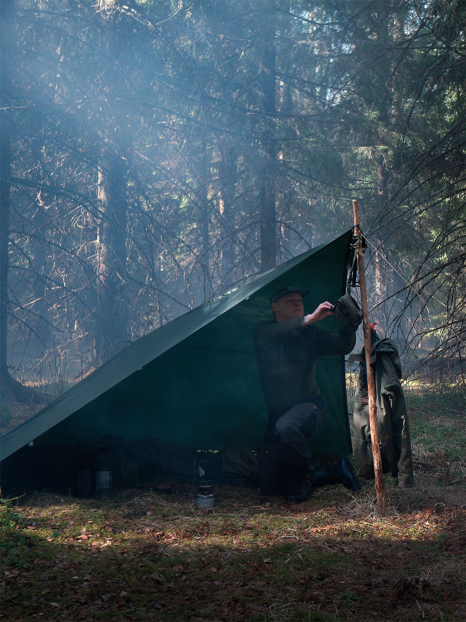 savotta-hawu-laavu-tarp-zeltplane-275x275-cm-gr-n image 4