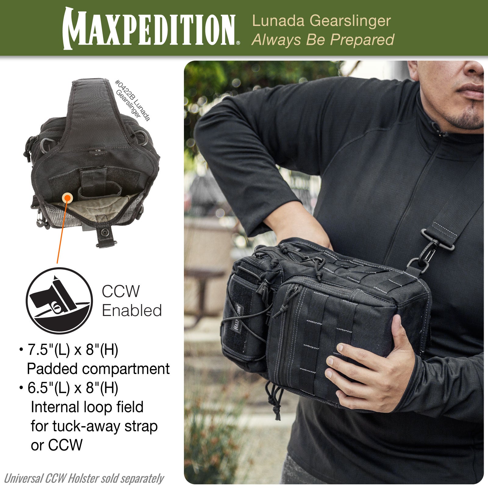 maxpedition-lunada-gearslinger-sling-bag-9-8l-schwarz image 7