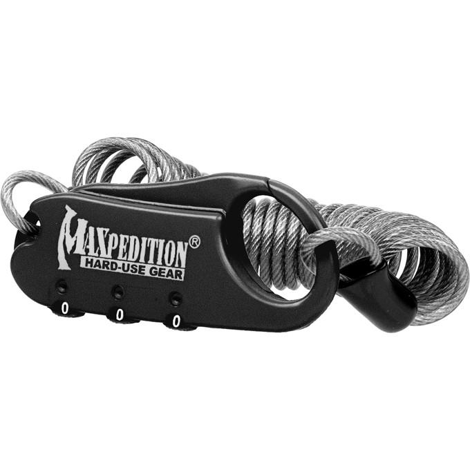 maxpedition-legacy-steel-cable-lock-zahlenschloss-schwarz image 1