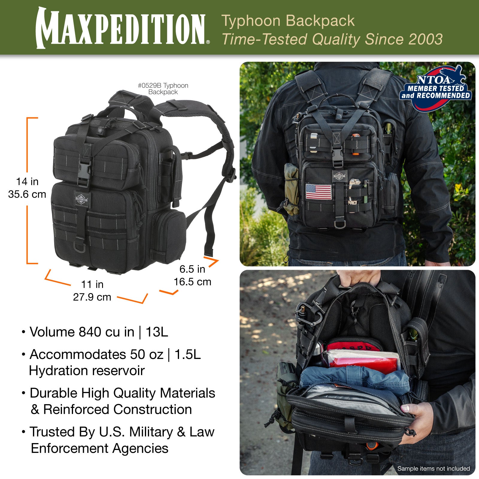 maxpedition-agr-typhoon-rucksack-13l-black-molle image 3