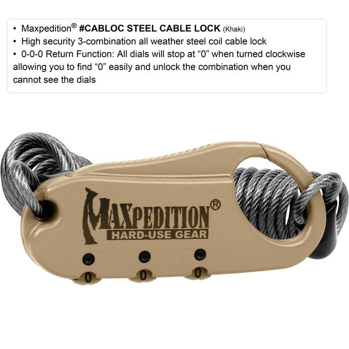 maxpedition-legacy-steel-cable-lock-zahlenschloss-schwarz image 3