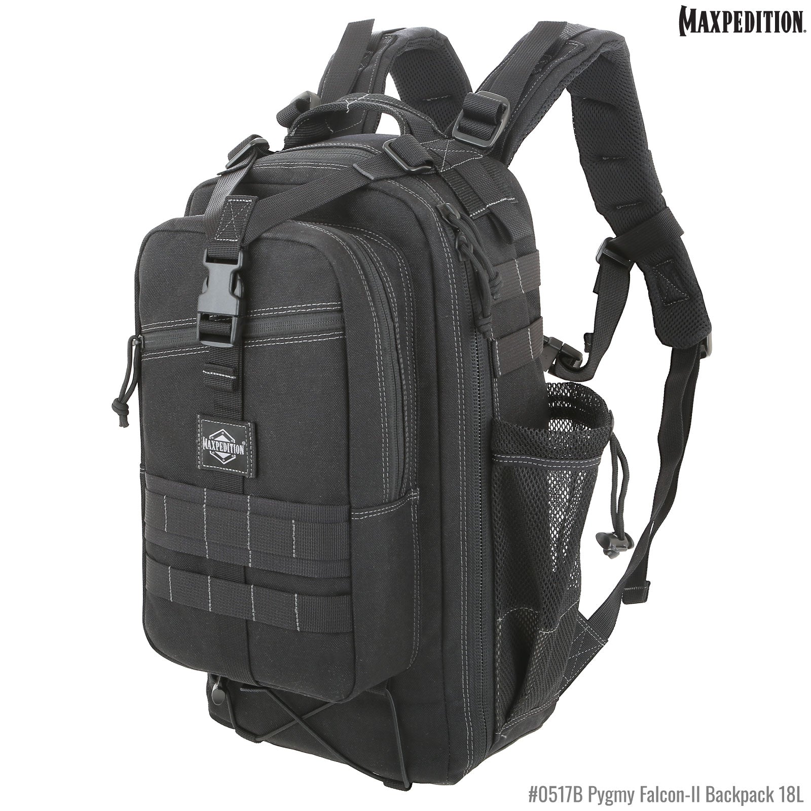 maxpedition-pygmy-falcon-ii-rucksack-18l-black-molle-daypack image 1