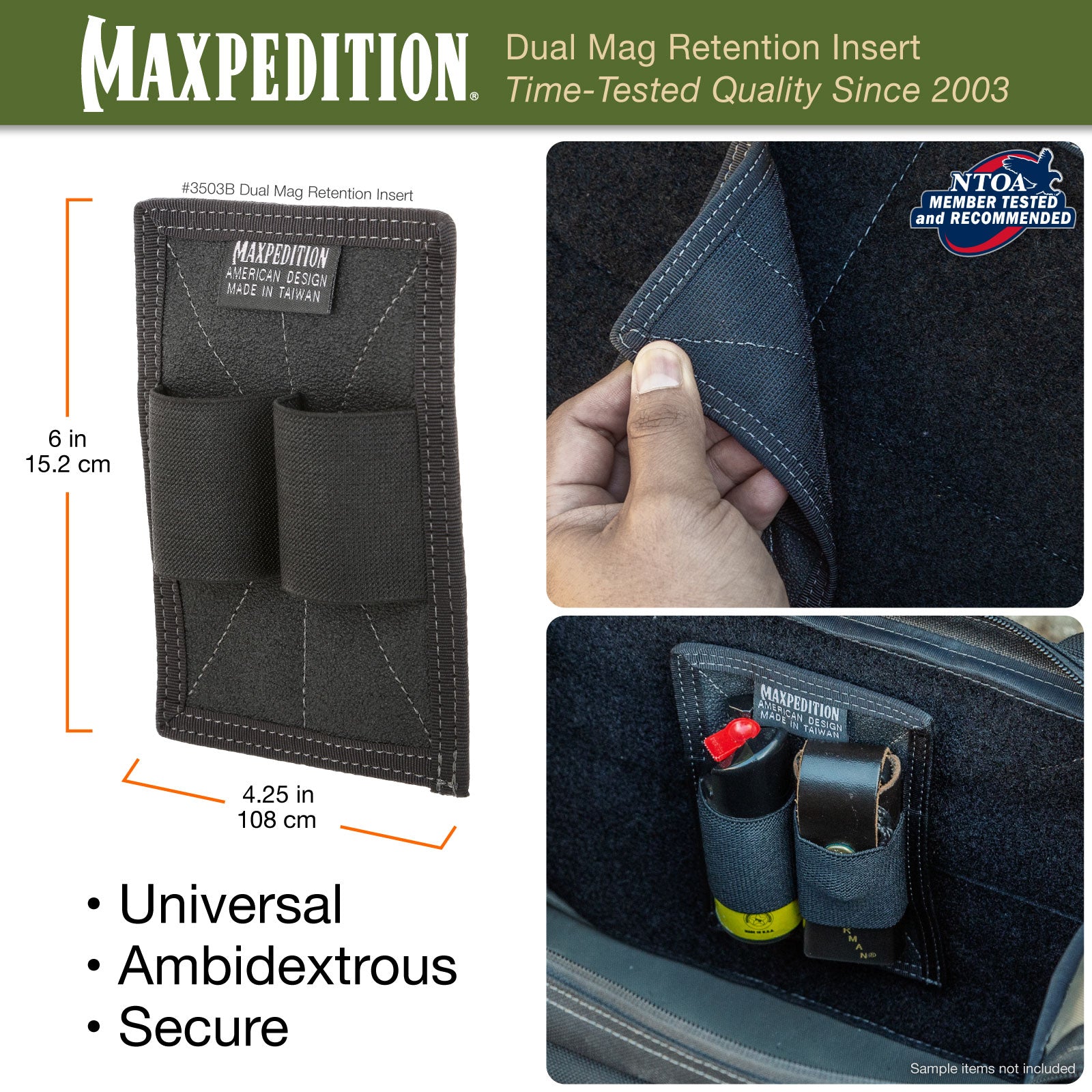 maxpedition-dual-mag-retention-insert-magazinhalter-schwarz image 3