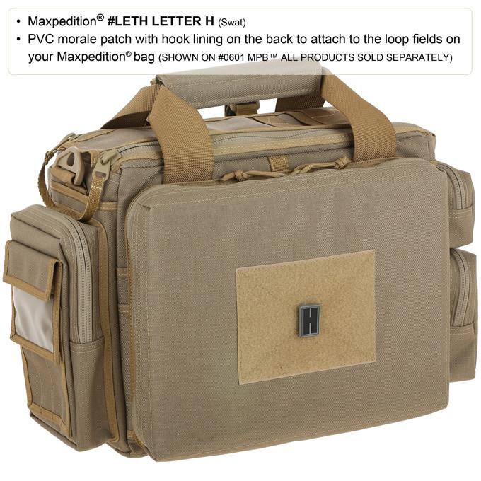 maxpedition-legacy-letter-h-patch-swat-schwarz-pvc image 3