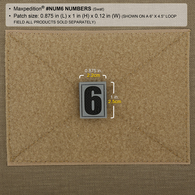 maxpedition-number-6-9-patch-arid-pvc-zahl image 4