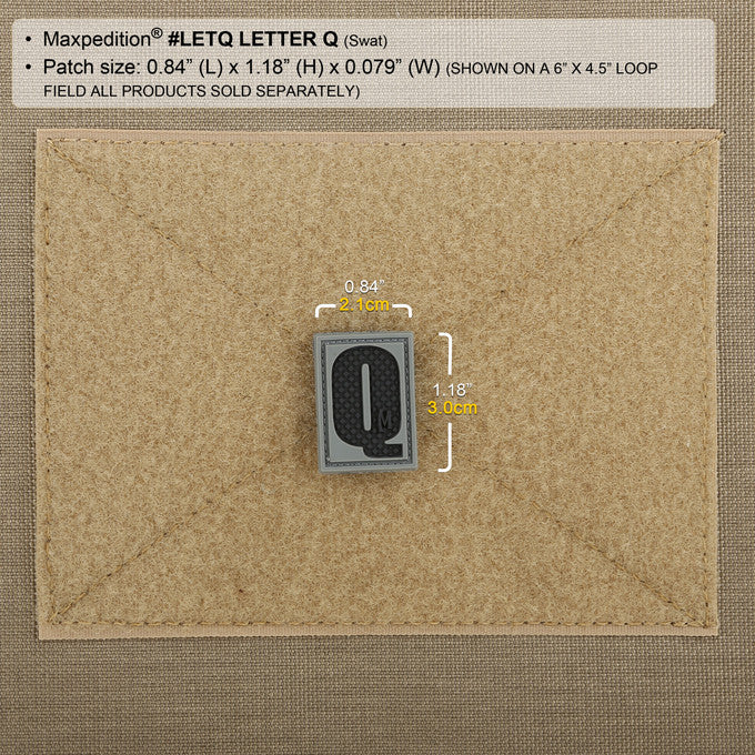 maxpedition-legacy-buchstabe-q-pvc-patch-swat-klett-klein image 4