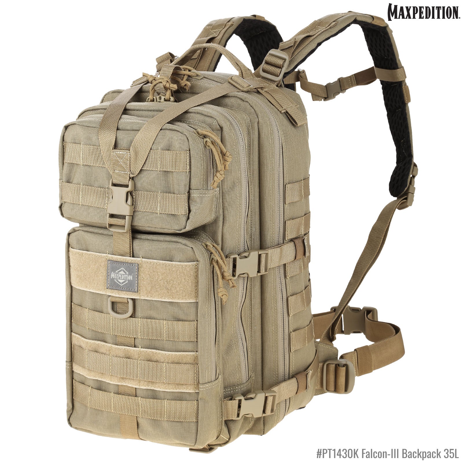 maxpedition-falcon-iii-rucksack-35l-khaki-molle-ccw image 1