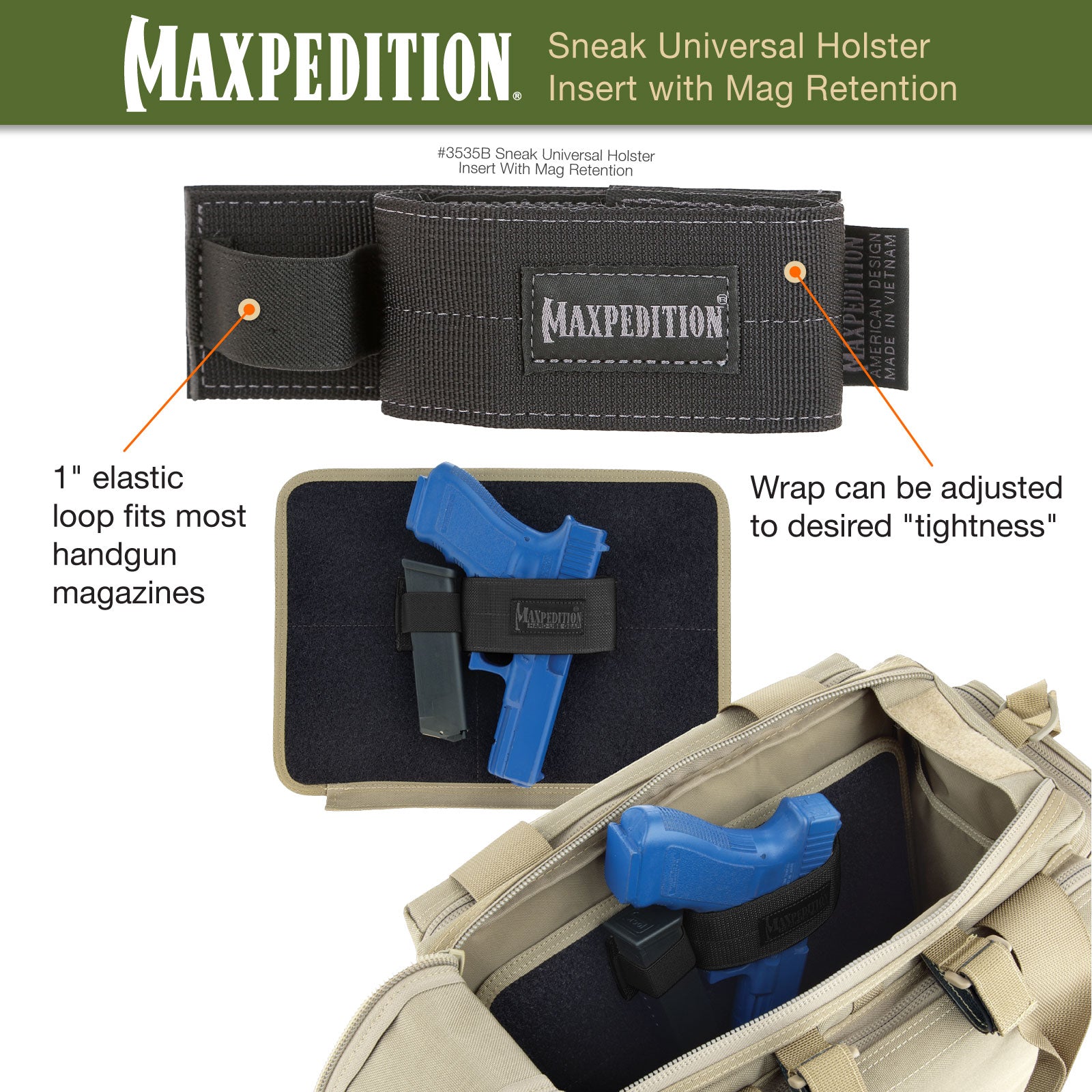 maxpedition-legacy-sneak-holster-einsatz-khaki-universal image 7