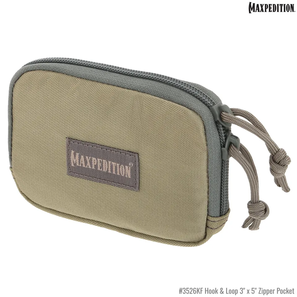 maxpedition-legacy-hook-loop-zipper-pocket-khaki-foliage-pouch image 1