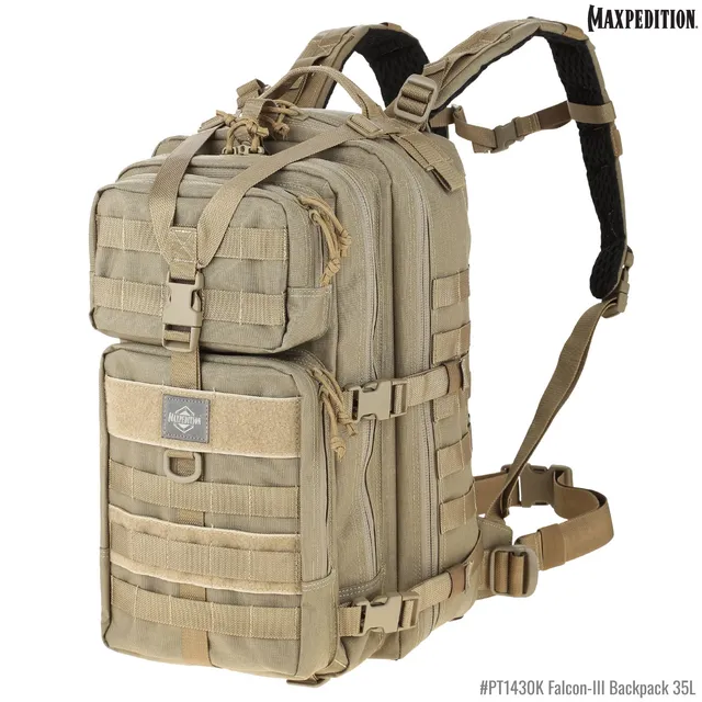 maxpedition-falcon-iii-rucksack-35l-khaki-molle-ccw image 1