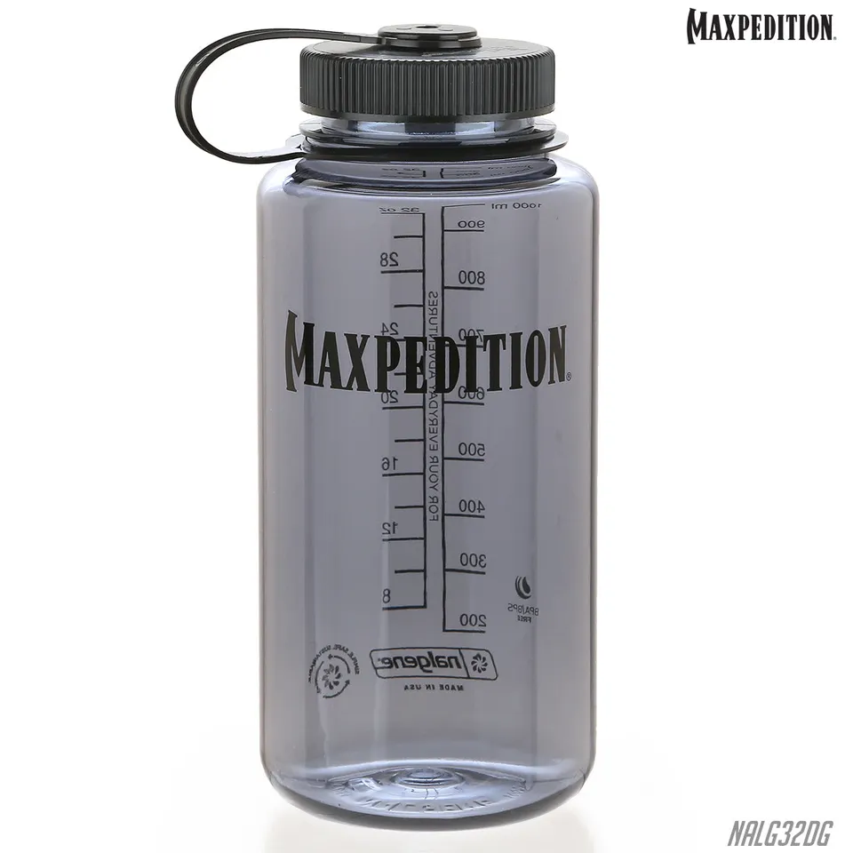 maxpedition-nalgene-trinkflasche-1l-wide-mouth-dark-gray image 1