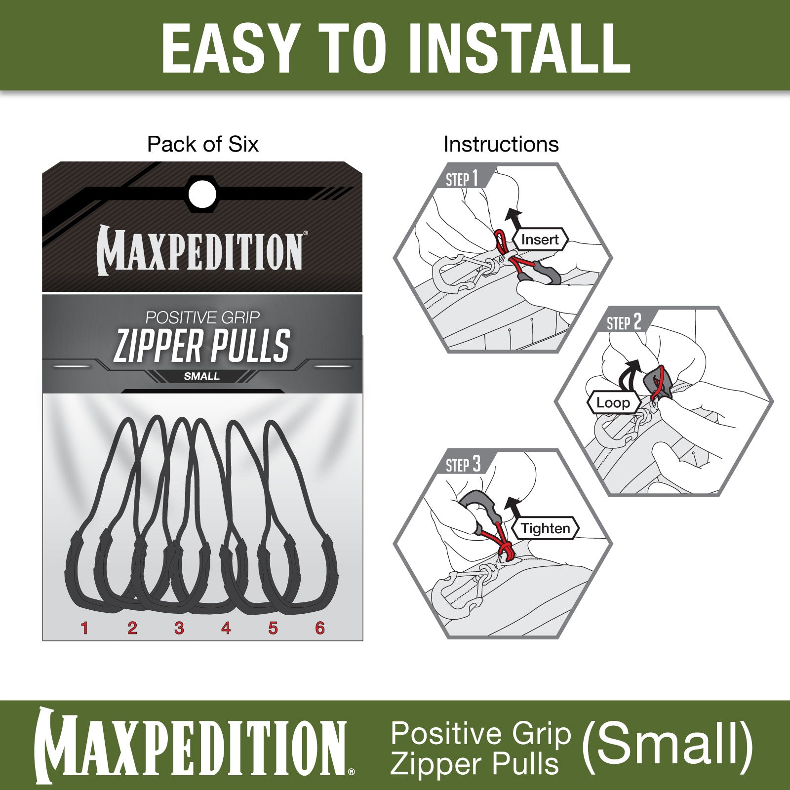 maxpedition-pzs-zipper-pulls-small-reissverschluss-6er-schwarz image 7