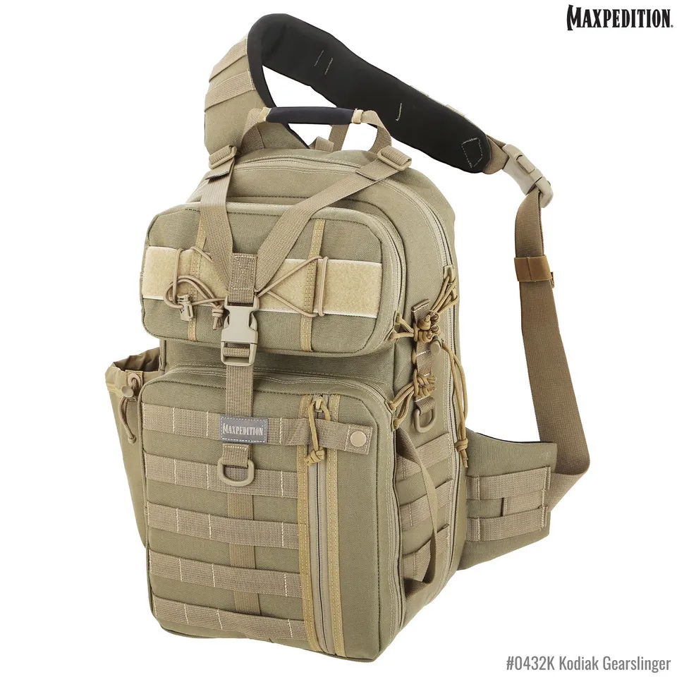 maxpedition-kodiak-gearslinger-sling-rucksack-khaki-22-6-l image 1