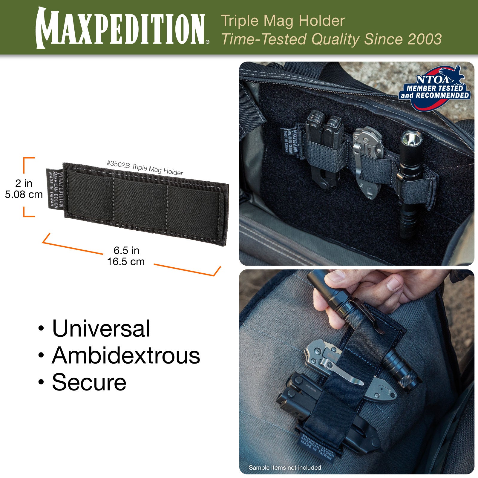maxpedition-legacy-triple-mag-holder-magazinhalter-schwarz image 3
