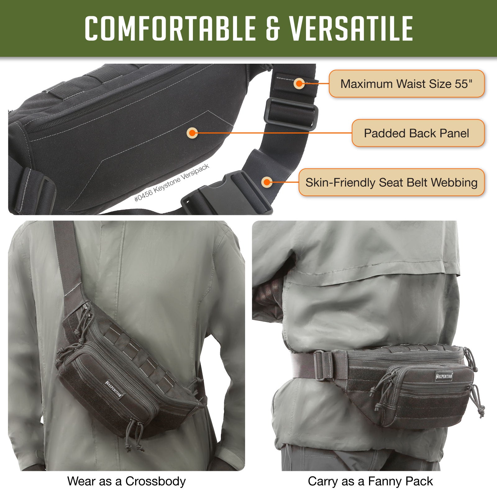 maxpedition-keystone-versipack-schultertasche-schwarz-crossbody image 7