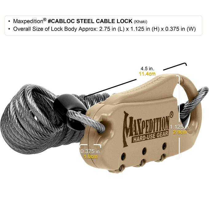 maxpedition-legacy-steel-cable-lock-zahlenschloss-schwarz image 4