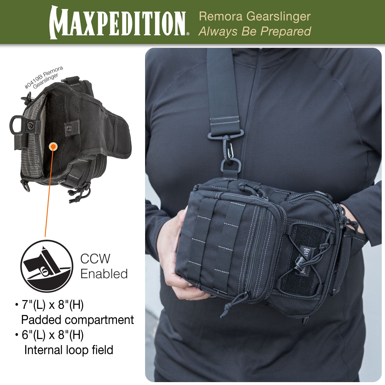 maxpedition-gearslinger-remora-sling-pack-khaki-5-2-l image 7