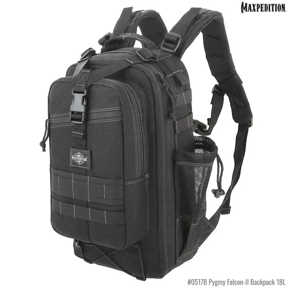 maxpedition-pygmy-falcon-ii-rucksack-18l-black-molle-daypack image 1