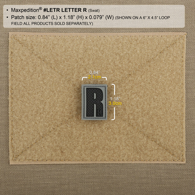 maxpedition-letter-r-morale-patch-pvc-aufn-her-swat image 4