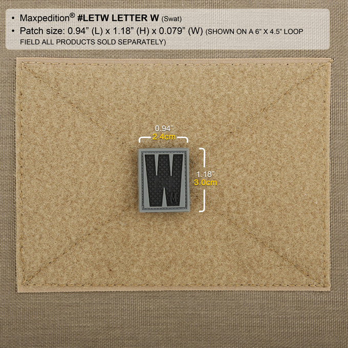 maxpedition-legacy-letter-w-morale-patch-buchstabe-swat image 4