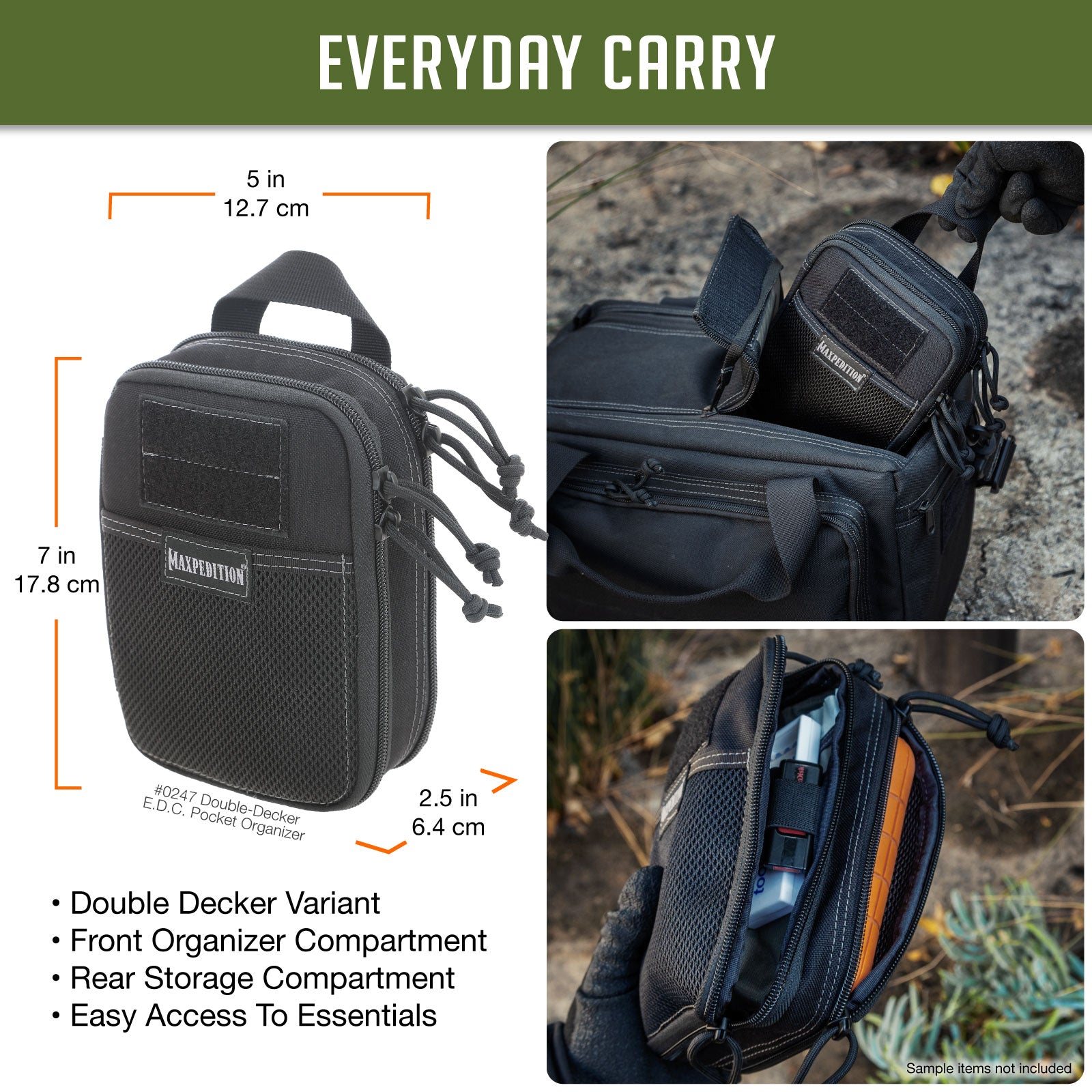 maxpedition-legacy-double-decker-edc-organizer-tasche-schwarz image 4