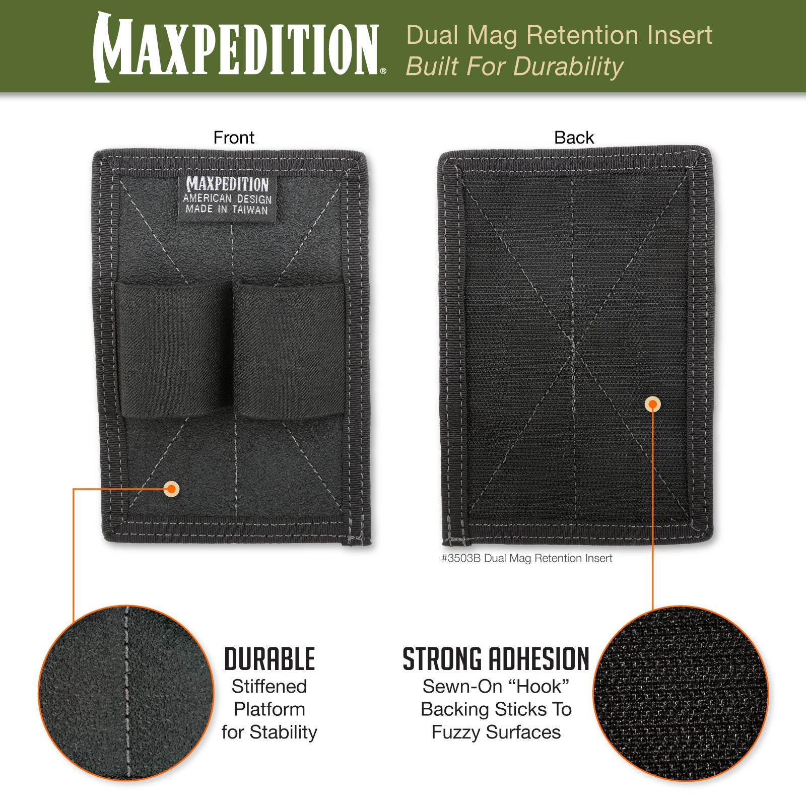maxpedition-dual-mag-retention-insert-magazinhalter-schwarz image 4